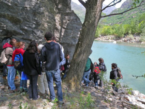 Classes en visite au site de Chiapetti (Quincinetto, Italie)